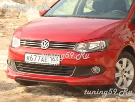 Накладка на передний бампер, Volkswagen Polo Sedan