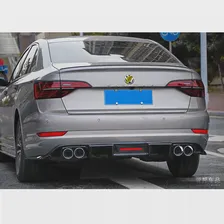 Задняя кромка из углеродного волокна ABS со светодиодной подсветкой для Volkswagen Jetta Mk7, спойлер 2009-2017, Плавники, диффузор в стиле Акулы, бампер