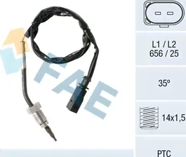 Датчик температуры выхлопных газов FAE для Volkswagen Golf VI 2007-2010. Артикул 68001