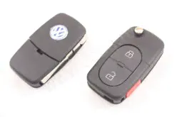 Ключ выкидной Volkswagen 2+1 кругл. кнопки.