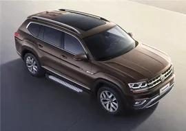 Пороги алюминиевые Rival Silver New для Volkswagen Teramont 2018-