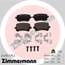 Тормозные колодки Zimmermann задние для Volkswagen Tiguan I 2007-2018. Артикул 24483.170.2