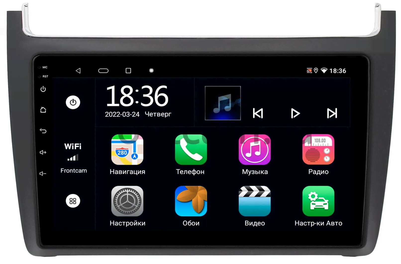 Штатная магнитола Volkswagen Polo 5 (2009-2020) (матовая) OEM MT9-9091 2/32 Android 10 CarPlay