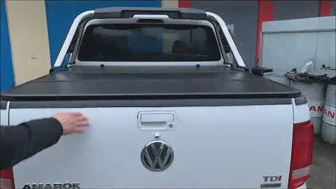 VW Amarok AR Design Three Fold Deck Cover & AQM Rollbar
