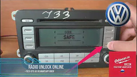 VW RCD 300.Enter radio code.Manual.