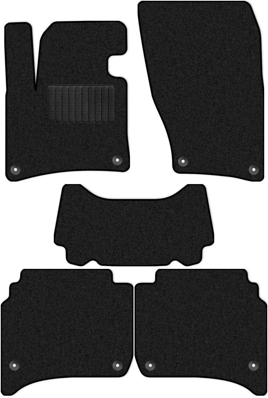Коврики текстильные в салон Volkswagen Touareg II (suv, гибрид / 7P5) 2010 - 2014