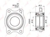 Ступичный подшипник (комплект) LYNXauto передний/задний для Volkswagen Passat B5 2003-2004. Артикул WB-1001