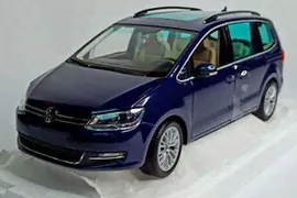 VW VOLKSWAGEN SHARAN BLUE 2010 MINICHAMPS 1:18*