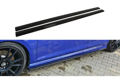 Накладки сплиттеры на пороги на Volkswagen Golf VII R-0