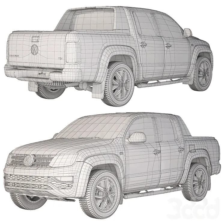 Volkswagen Amarok 2019 - Транспорт - 3D модель-1