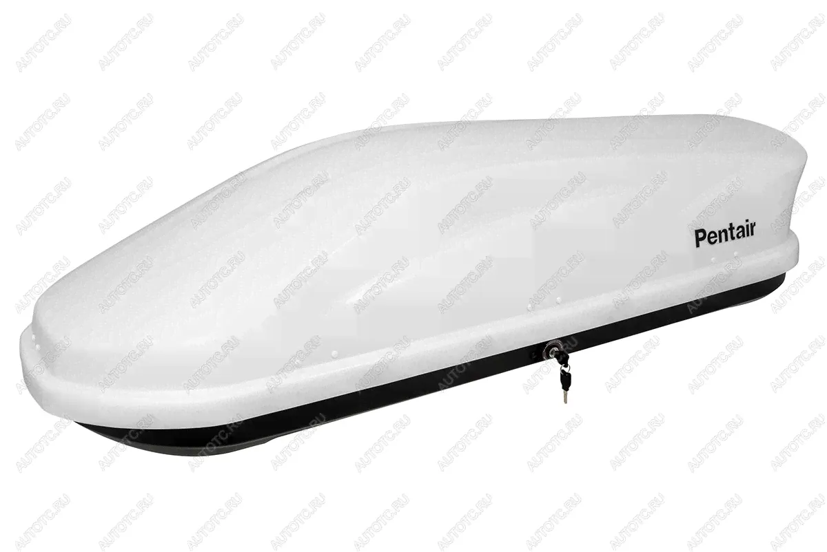 Багажный бокс на крышу (177.5x81x44 см, двусторонний) Pentair PYTHON 450L Volkswagen Polo Mk6 лифтбек (2020-2022) (белый глянец)-0