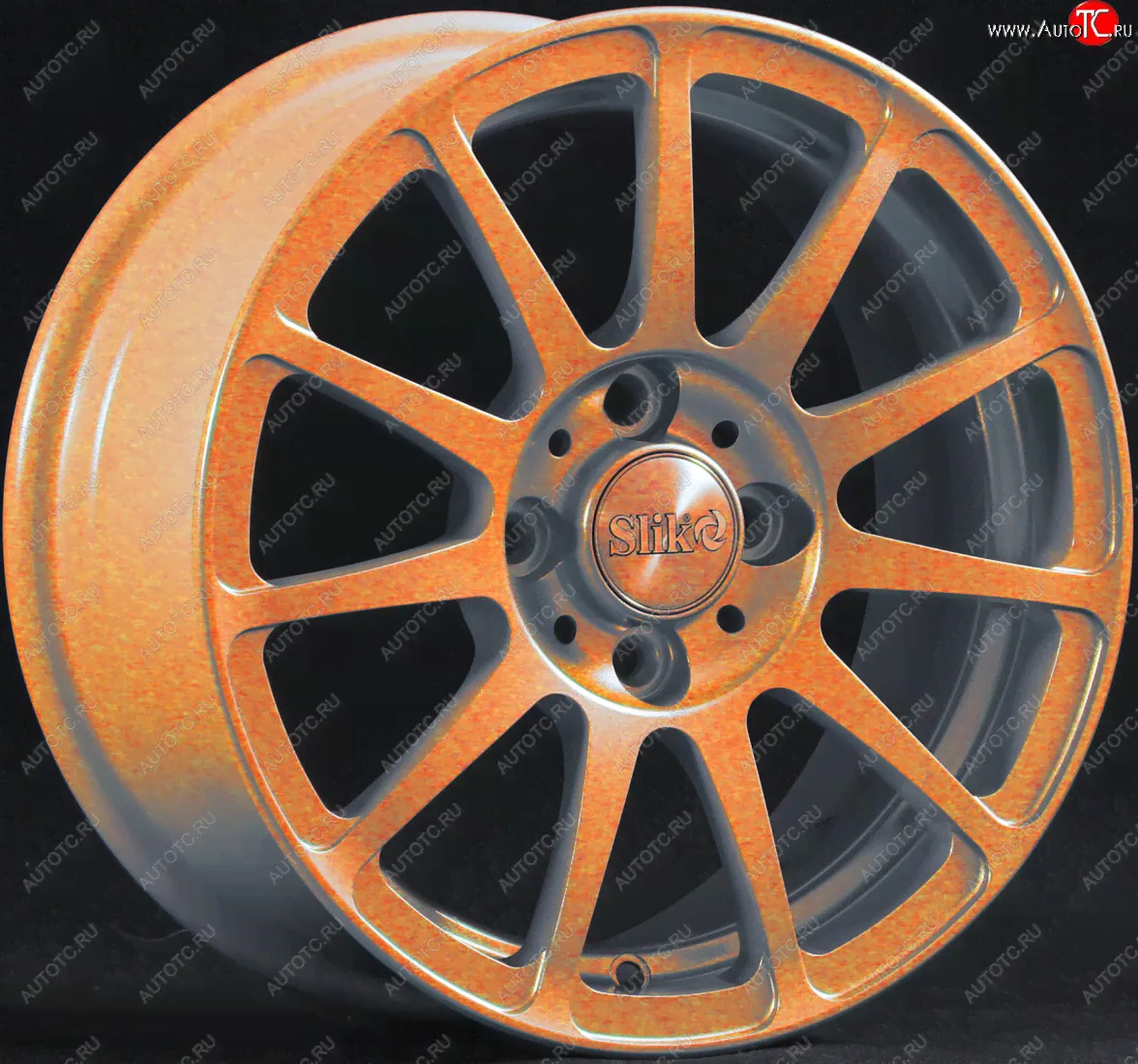 Кованый диск Slik Classik 5.5x14 (ярко-желтый) Volkswagen Polo 5 седан рестайлинг (2015-2020) 5x100.0xDIA57.1xET38.0 (Цвет: ярко-желтый)-0