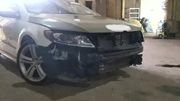 Спас оригинальный бампер. Volkswagen CC. Кузовной ремонт.