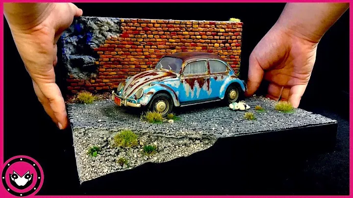 Abandoned 1966 Model Volkswagen 1300 Beetle | 1/24 Tamiya Model Car | “No to War” Diorama