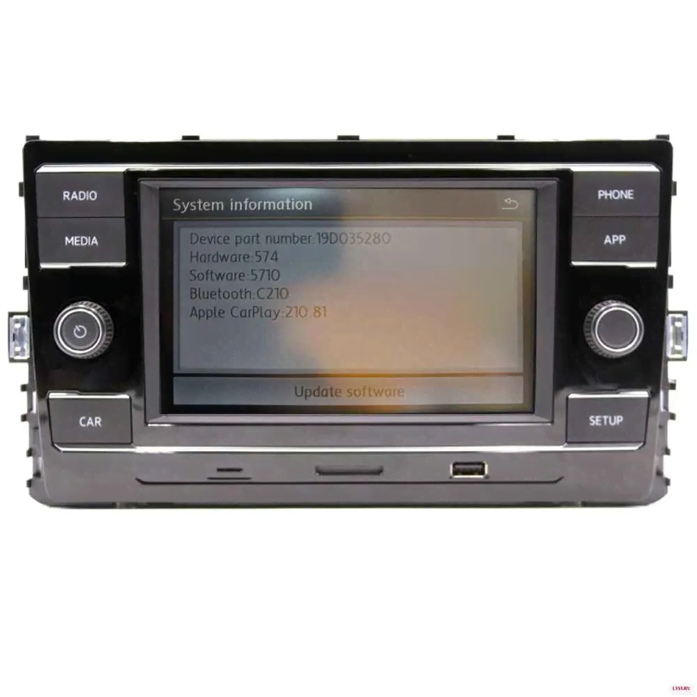 6 5 "Φ Радио Стерео 19D 035 280 Carplay Mirrorlink BT USB AUX для Volkswagen Bora автомобиль MIB Sportsvan Touran-0