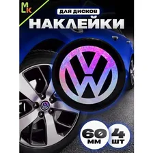 Наклейки на колесные диски / Mashinokom / Наклейка на колпак Volkswagen D-60 mm