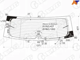 POLO-10 RW/H/X - Стекло заднее (XYG) Volkswagen Polo хетчбэк (2010-2014)