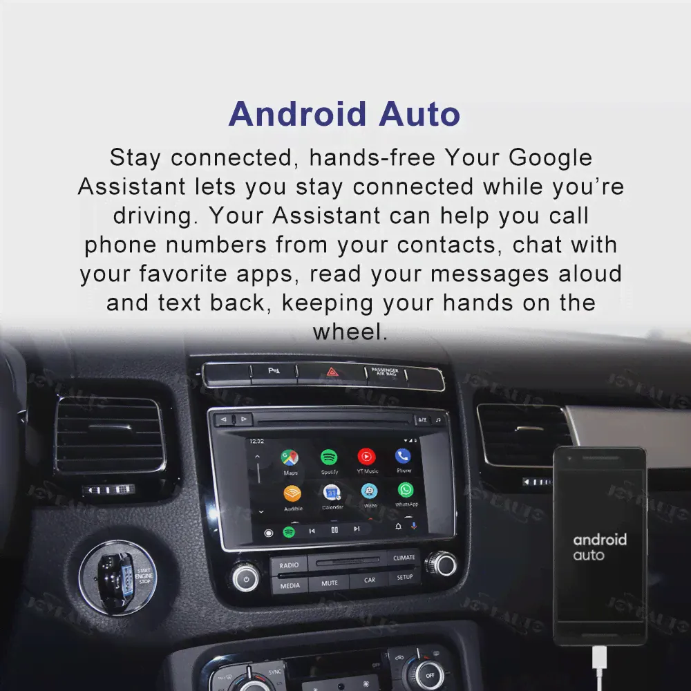 Apple CarPlay беспроводной, для Volkswagen Touareg 2010-2017, 6,57 дюймов, Android, оригинальное обновление автомобиля, неразрушающая установка (art.: 3920b409f5a60)