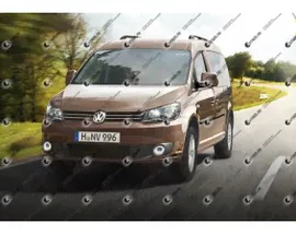 Светодиодные противотуманные фары с ангельскими глазками для Volkswagen Caddy 3 рестайлинг (2010-2015)