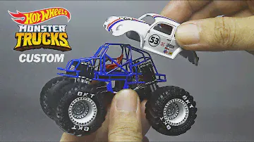 HERBIE GOES TO MONSTER JAM - VW BEETLE HOT WHEELS MONSTER TRUCKS CUSTOM