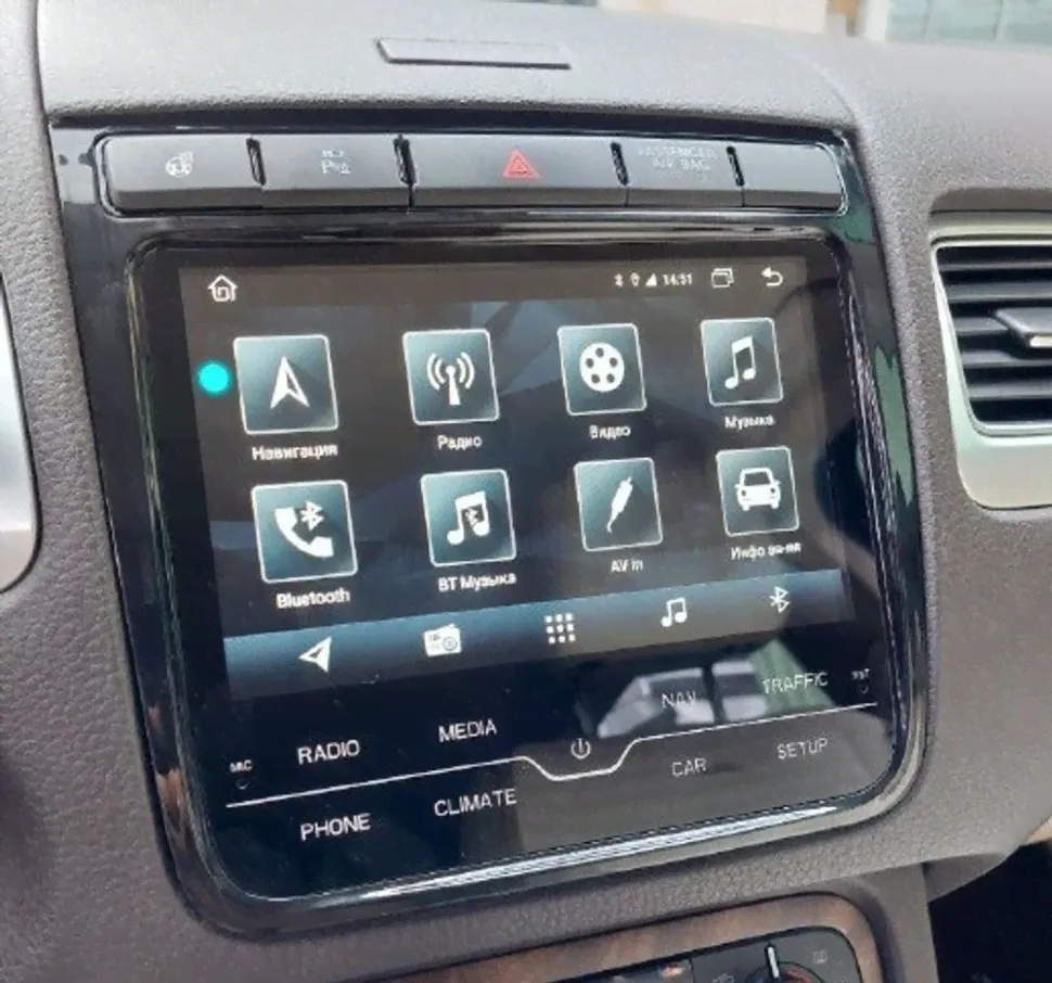 Штатный монитор для Volkswagen Touareg II 2010-2018 (для RNS850) - Radiola RDL-TRG-H на Андроид 12, Carplay, SIM-слот, 8ГБ-128ГБ-0