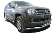 Защита переднего бампера двойная d76/60 Volkswagen Amarok 2009-2015