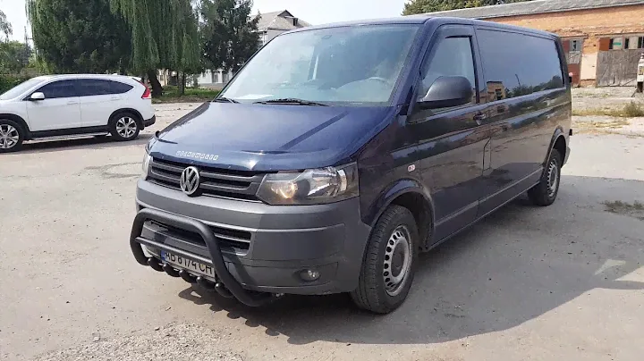 Черный кенгурятник Volkswagen T5