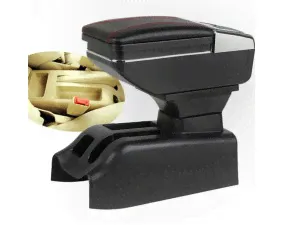 Подлокотник для Volkswagen Bora c USB красная строчка