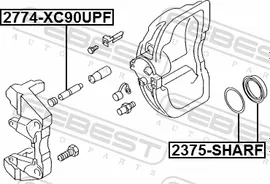 Ремкомплект тормозного суппорта Febest передний для Volkswagen Sharan I 2001-2010. Артикул 2375-SHARF