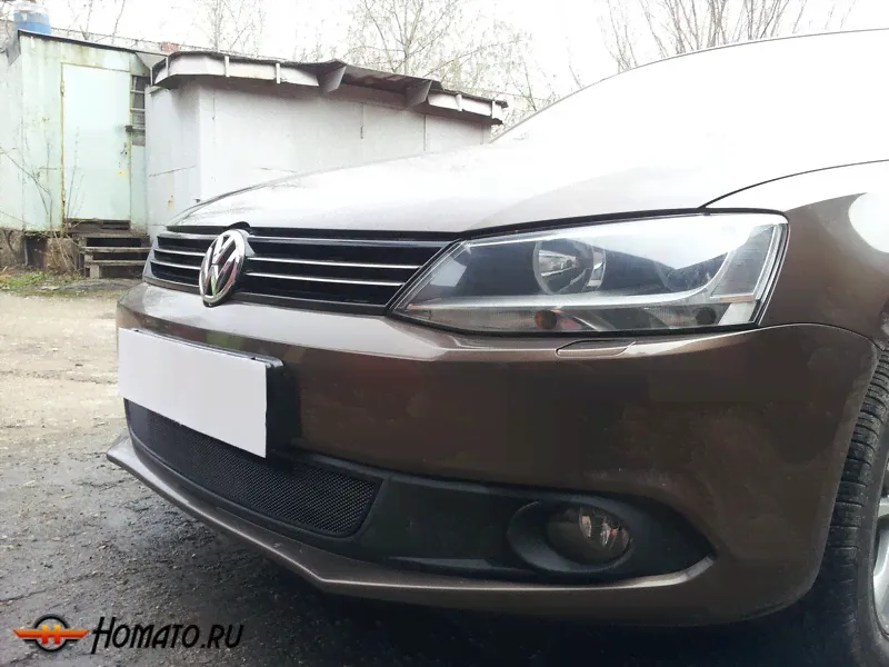 Защита радиатора для Volkswagen Jetta 6 (2010-2013) дорестайл | Стандарт-1