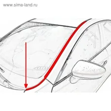 Водосток лобового стекла Volkswagen Polo V седан, 2010-2015