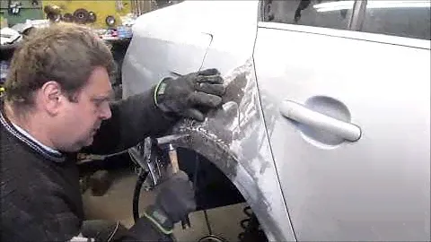 Ремонт заднего правого крыла Volkswagen Jetta, кузовной ремонт