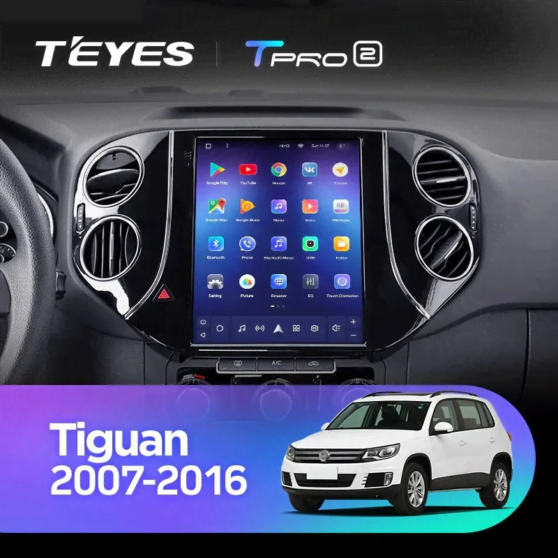 Штатная магнитола Tesla style Teyes TPRO 2 4/64 Volkswagen Tiguan 1 NF 2007-2016-0