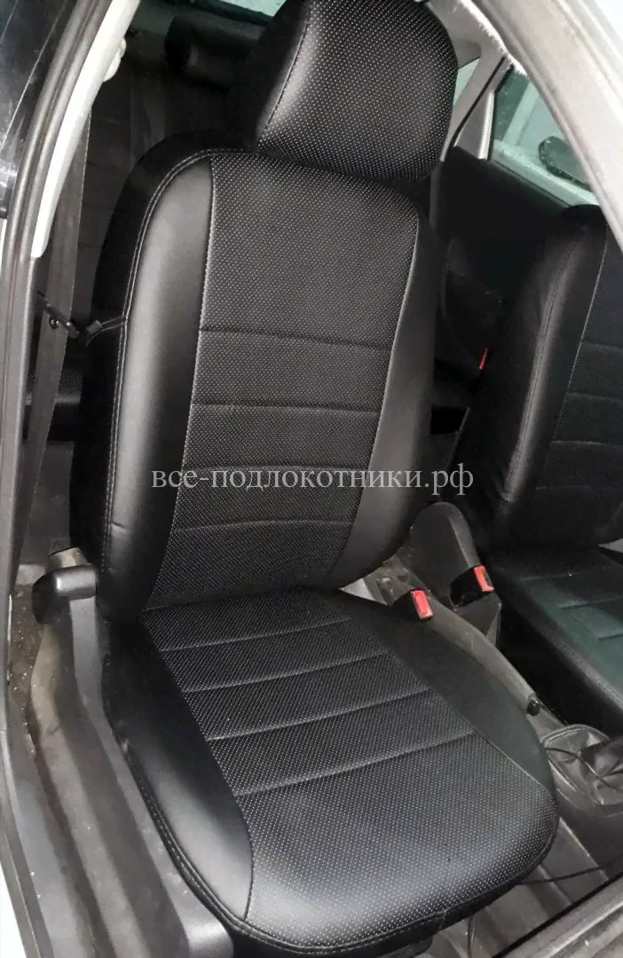 Подлокотник "ПРЕМИУМ" + Чехлы модельные на Volkswagen Polo Sedan (2009-2020)