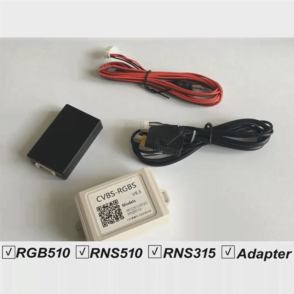Адаптер V9.3 CVBS RGB и адаптер AV-преобразователя в RGB Для VW Volkswagen RNS510 RNS 510 RNS315 315 Адаптер для камеры с откидным логотипом