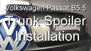 VW Passat B5.5 - Trunk Spoiler & Installation