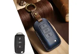 Чехол MyPads для автомобильного ключа Volkswagen Tiguan L Sagitar Bora Magotan Tayron Tharu VW Polo Lamando Lavida синий из натуральной кожи