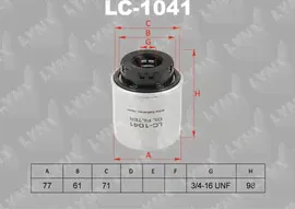 Масляный фильтр LYNXauto для Volkswagen Jetta V 2008-2010. Артикул LC-1041