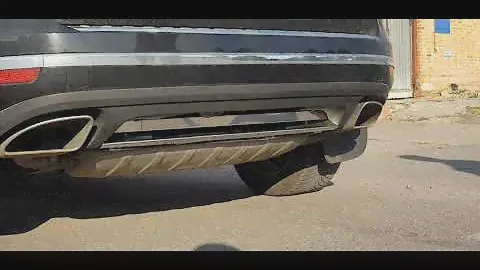 Накладка заднего бампера металл нержавейка для Volkswagen Touareg ІІ (2014-2018)
