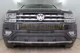 Защита радиатора Volkswagen Teramont 2017- black низ PREMIUM