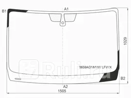 Стекло лобовое (датчик дождя) volkswagen caddy 20- XYG 8659AGNMVW LFW/X