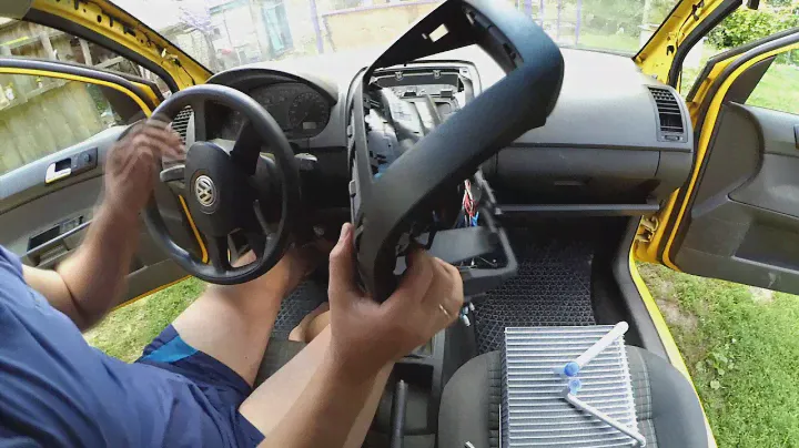 Как снять переднюю панель,замена испарителя кондиционера на vw polo хетчбек 2005 г