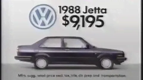 1988 Volkswagen Jetta Commercial