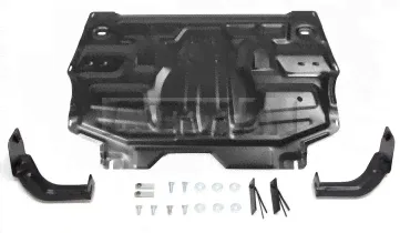 Защита картера двигателя и КПП на Volkswagen Polo 5 (2009-2020) АвтоБроня сталь, артикул 111.05842.1-0