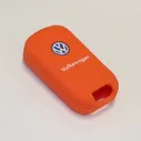 Силиконовый чехол для выкидного ключа зажигания Volkswagen (тип 1) оранжевый