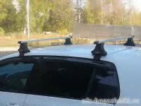 Багажник на крышу Volkswagen Golf 6, Атлант, прямоугольные дуги-0