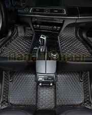 Коврики салона из Экокожи Стандарт рисунок Ромб-решетки для Volkswagen Tiguan L 2017-2019