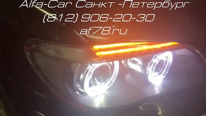 Тюнинг BMW 7 series E65. Замена линз, детейлинг фар, ангельские глазки, Стелс-поворотник в  ALFA-CAR