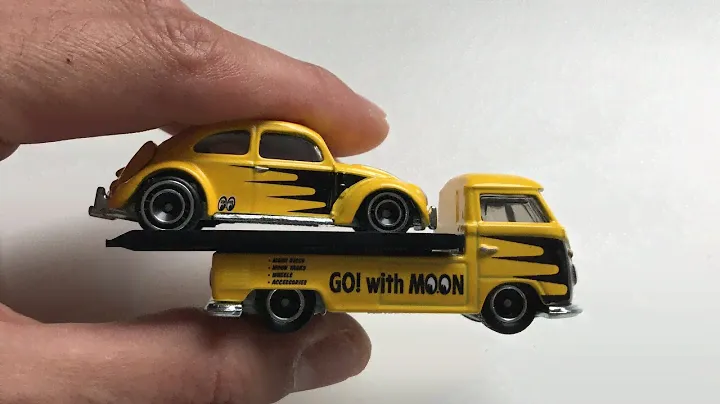 📦Unboxing hotwheels Team Transport Moon eyes 👀 - VW T1 pickup / classic Bug