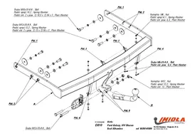 Фаркоп IMIOLA E.010 Ford Galaxy 1995-2000, SEAT Alhambra 1995-2000, Volkswagen Sharan 1995-2000
